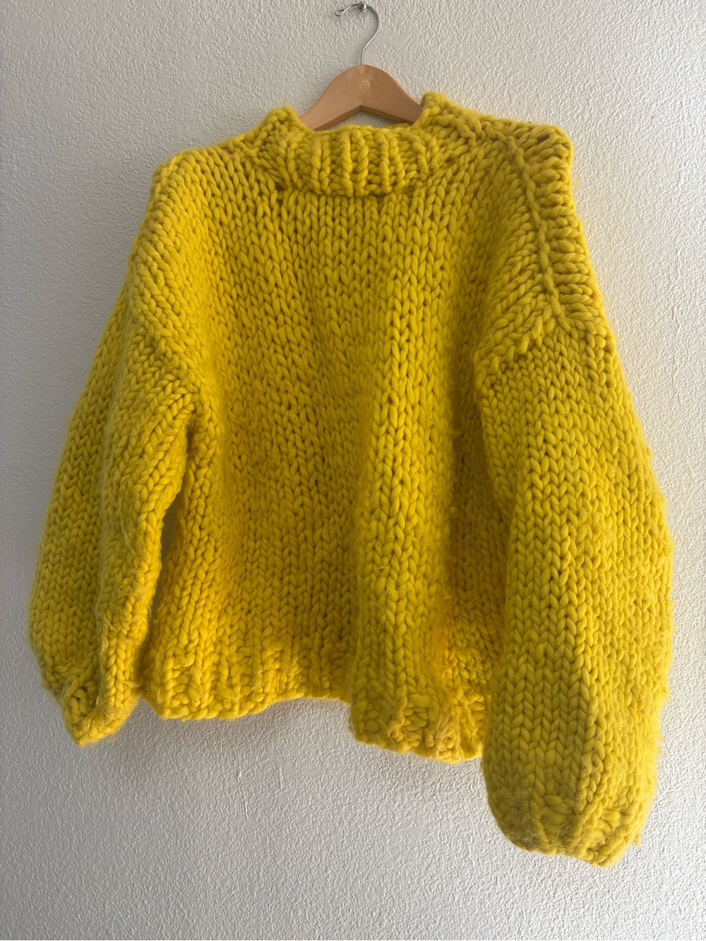 Mohair Chunky Knit Yellow Women’s Sweater